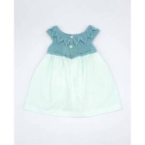 NEW FINA EJERIQUE kid's striped knitted dress in teal